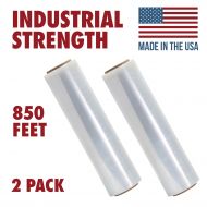 Ox Plastics 18 Inches X 850 Feet Tough Pallet Shrink Wrap, 80 Gauge Industrial Strength, Commercial Grade Strength Film, Moving & Packing Wrap, For Furniture, Boxes, Pallets (2-Pack)