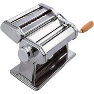 Pasta Maker - Original Design - Noodle Roller Hand Press Machine w/Adjustable Thickness - Washable Aluminum Alloy Rollers & Cutters - Manual Kit Best for Spaghetti, Fettuccini & Lasagna Dough