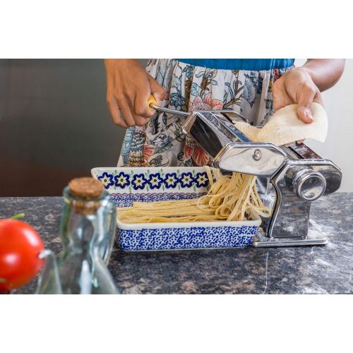  [아마존 핫딜] [아마존핫딜]OxGord Pasta Maker Machine Hand Crank - Roller Cutter Noodle Makers Best for Homemade Noodles Spaghetti Fresh Dough Making Tools Rolling Press Kit - Stainless Steel Kitchen Accessories Ma