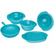 Oxford 7891361977543 5 Piece Linea Cookware, Aqua