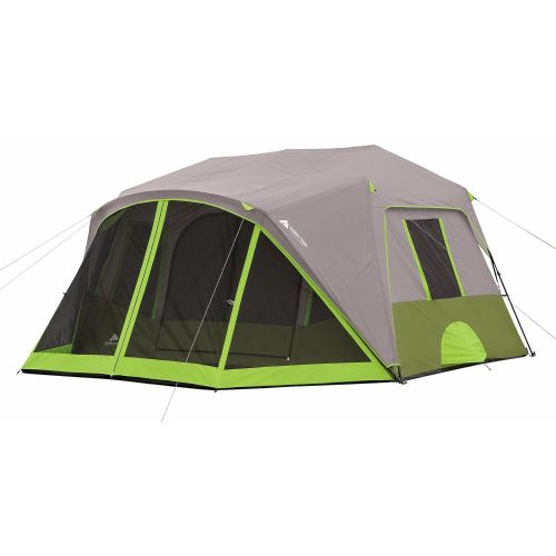 오자크트레일 Ozark Trail 9-Person Instant Cabin Tent Camping Outdoors Family with Bonus Screen Room Green by OZARK