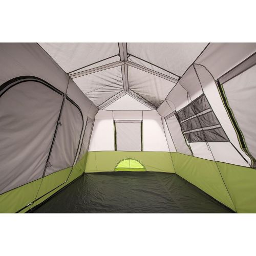 오자크트레일 Ozark Trail 9-Person Instant Cabin Tent Camping Outdoors Family with Bonus Screen Room Green by OZARK