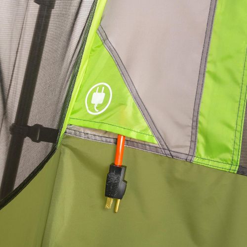 오자크트레일 Ozark Trail 9-Person Instant Cabin Tent Camping Outdoors Family with Bonus Screen Room Green by OZARK