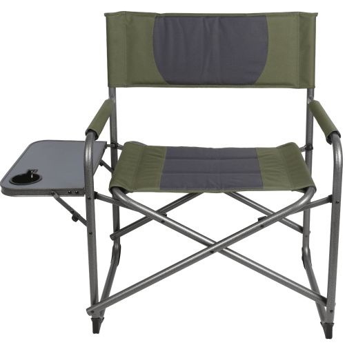 오자크트레일 Ozark Trail Oversized Directors Camping Chair with Side Table, Green & Grey