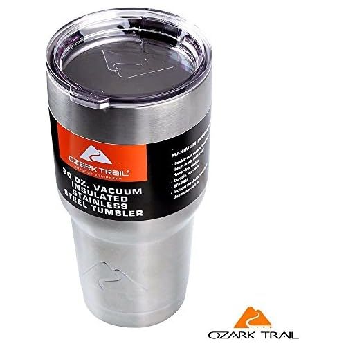 오자크트레일 [아마존베스트]OZARK TRAIL Ozark Trail 30-Ounce Double-Wall, Vacuum-Sealed Tumbler, Stainless Steel