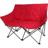 [아마존베스트]Outdoor Plush Folding Padded Love Seat Chair, Red