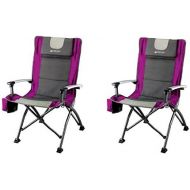 [아마존베스트]OZARK TRAIL Ozark Trail Ultra High Back Folding Quad Camp Chair Fuchsia (Two Chairs)