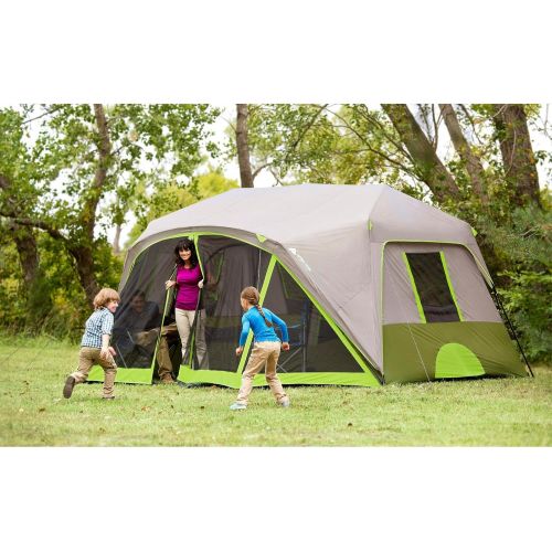 오자크트레일 [아마존베스트]Ozark Trail 9-Person Instant Cabin Tent Camping Outdoors Family with Bonus Screen Room Green by OZARK