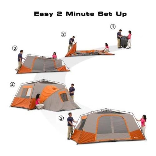 오자크트레일 [아마존베스트]Ozark Trail 11 Person 3 Room 14 x 14 Instant Cabin Tent (Orange)