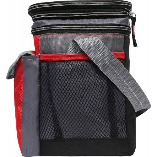 오자크트레일 Ozark Trail 12 Can Expandable Top Soft-sided Cooler - Fits 12 Cans - Outdoor Equipment (Red)