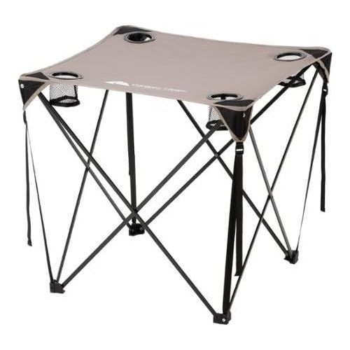 오자크트레일 Ozark Trail, Quad Table, Grey Includes Carry Bag with Strap Durable 600D Polyester Material by Ozark Trail