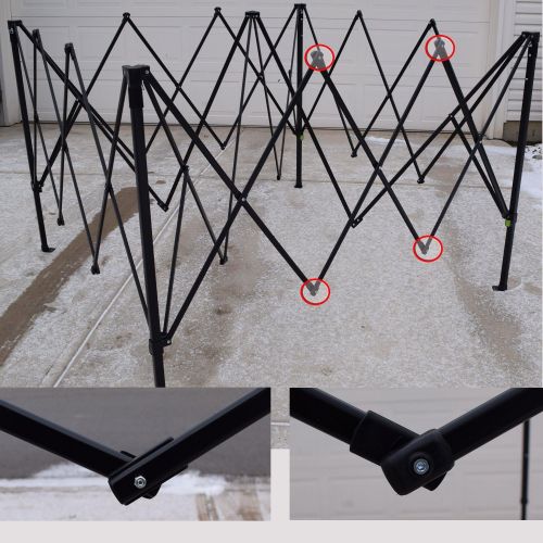 오자크트레일 Ozark Trail Coleman First Up 10x10 Instant Canopy-4 Cross Connectors Parts