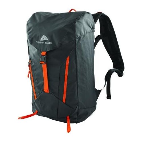 오자크트레일 Ozark Trail Lightweight Durable 28 Liter Atka Hydration Daypack for Outdoors, Biking, Hiking, Camping (GrayBlackOrange)