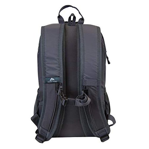 오자크트레일 OZARK TRAIL Bell Mountain 18L Water Resistant Commuter Backpack in Greystone/Orange Crush Bundle 36oz White Water Bottle