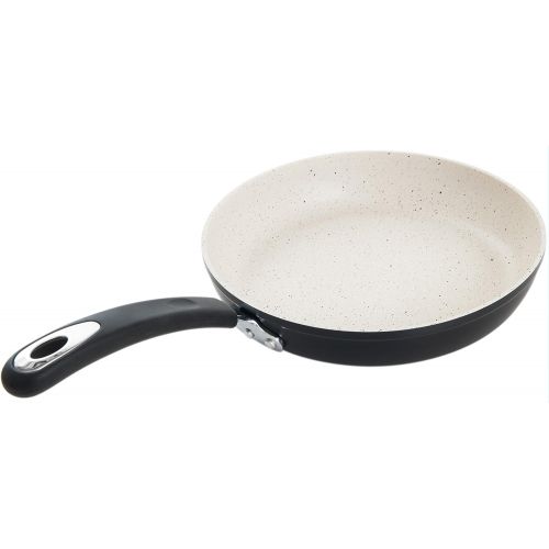  Ozeri 8 Earth Frying Pan, 100% APEO & PFOA-Free Stone-Derived Non-Stick Coating from Germany, 12-Inch, Lava Black