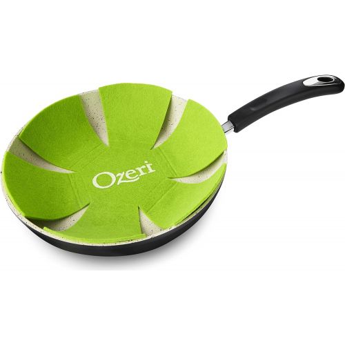  Ozeri 8 Earth Frying Pan, 100% APEO & PFOA-Free Stone-Derived Non-Stick Coating from Germany, 12-Inch, Lava Black