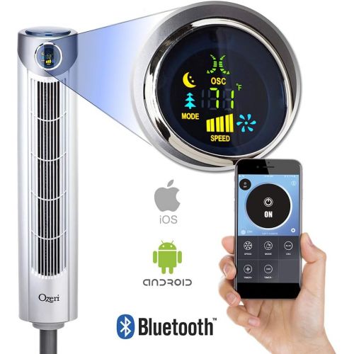  Ozeri Ultra 42” Oscillating, Bluetooth Tower Fan