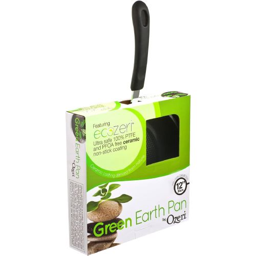  12” Green Earth Frying Pan by Ozeri, with Textured Ceramic Non-Stick Coating from Germany (100% PTFE, PFOA and APEO Free)