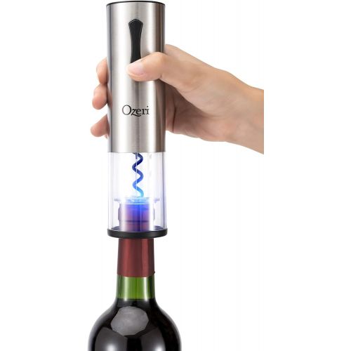  [아마존베스트]Ozeri OW12A Travel Series USB Rechargeable Electric Wine Bottle Opener, One Size, Stainless Steel