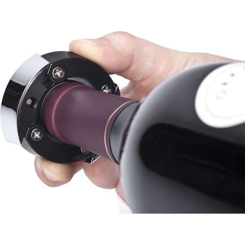  Ozeri Nouveaux II Electric Wine Opener in Black, with Foil Cutter, Wine Pourer and Stopper