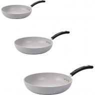 Stone Earth Frying Pan Set by Ozeri (8, 10, 12), Warm Alabaster