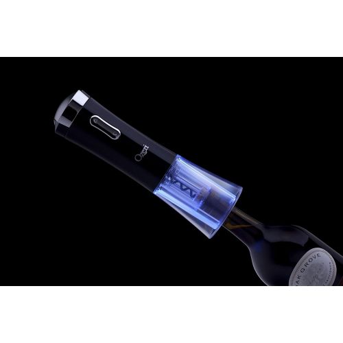  [아마존베스트]Ozeri Nouveaux II Electric Wine Opener in Black, with Foil Cutter, Wine Pourer and Stopper