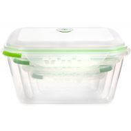 Ozeri INSTAVAC Green Earth Food Storage Container Set, BPA-Free 8-Piece Nesting Set with Vacuum Seal and Locking Lids