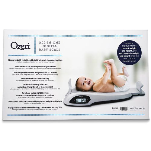  Ozeri All-in-One Baby and Toddler Scale - with Weight and Height Change Detection