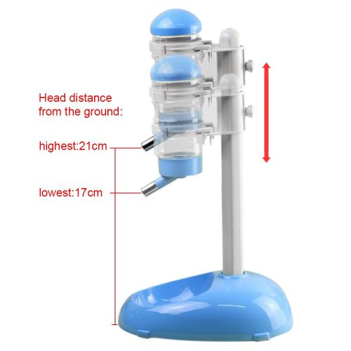  Ozoneshopping Portable Pet Water Drinker Dispenser Food Stand Hamster Feeder Dish Bowl Bottle for Dogs Cats