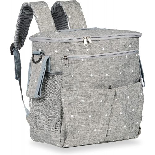  Ozziko Diaper Bag Backpack And Stroller Organizer And Accessories - Newborn Baby Girl or Boy Tote Diaper Back Pack Bag - Gift for New Parents, New Mom, Infants, Toddlers, Babies