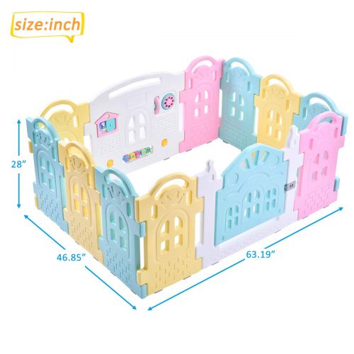  P PURE LOVE DreamHouse Kiddie Activity Centre Playpen Home Baby Safety Playards (Castle Style)