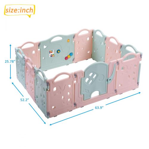  P PURE LOVE DreamHouse Kiddie Activity Centre Playpen Home Baby Safety Playards (Castle Style)