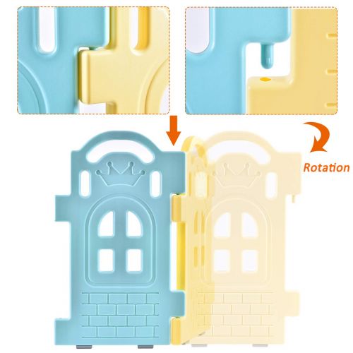  P PURE LOVE DreamHouse Kiddie Activity Centre Playpen Home Baby Safety Playards (Castle Style)