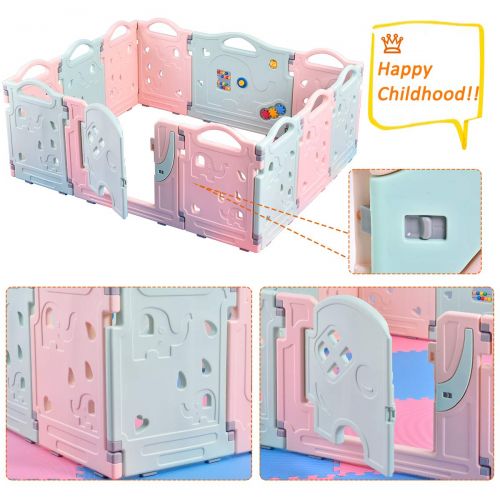  P PURE LOVE DreamHouse Kiddie Activity Centre Playpen Home Baby Safety Playards (Castle Style)