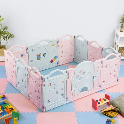  P PURE LOVE DreamHouse Kiddie Activity Centre Playpen Home Baby Safety Playards (Castle Style)