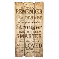 P. Graham Dunn Always Remember You Are Stronger Braver Smarter 12 x 6 Decorative Wall Art Sign Plaque