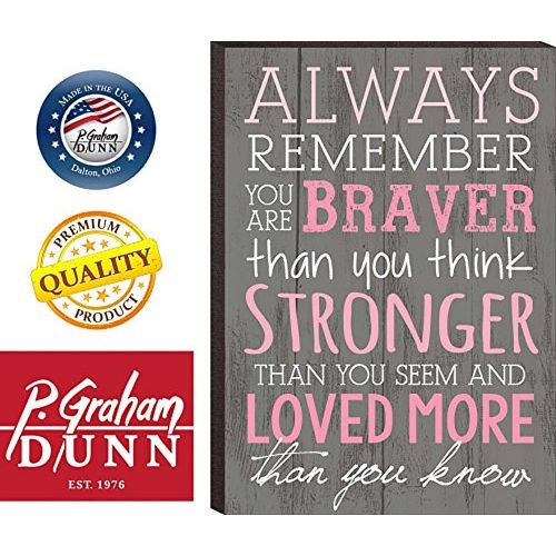  P. Graham Dunn Always Remember You are Braver Than You Think 4x6 Wall Plaque