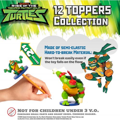  P.M.I. Teenage Mutant Ninja Turtles Toppers, 12 Pieces Deluxe Pack - for Writing, Party Decor, Toppers Gifts playable Figures, Ninja Turtle Party Supplies ? Quality Gifts for Ages 3+ by P