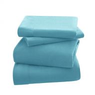 P2N Peak Performance Nutrition Micro Fleece Twin Bed Sheets Set, Casual Ultra Soft Bed Sheets Twin, 3-Piece Include Flat Sheet, Fitted Sheet & 1 Pillowcase, Aqua