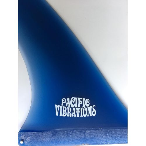  PACIFIC VIBRATIONS 10.25 David Nuuhiwa SURFBOARD LONGBOARD FIN Vintage Template Fiberglass Longboard center box fin color BLUE