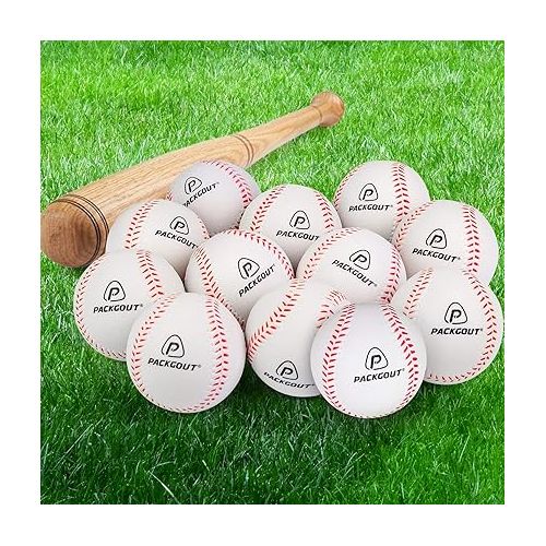  Soft Baseballs Foam Baseballs for Kids Teenager Players Training Balls, Squishy Practice Baseballs for Hitting or Replacement Balls Soft Tballs