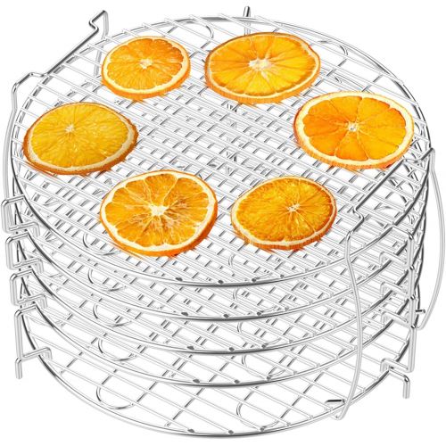  Dehydrator Rack, Packism 5 Tier Food Dehydrator Stand for Ninja Foodi Accessories, Fits 6.5 qt and 8 qt Ninja Foodi Pressure Cooker and Air Fryer, Food Grade 304 Stainless Steel, S