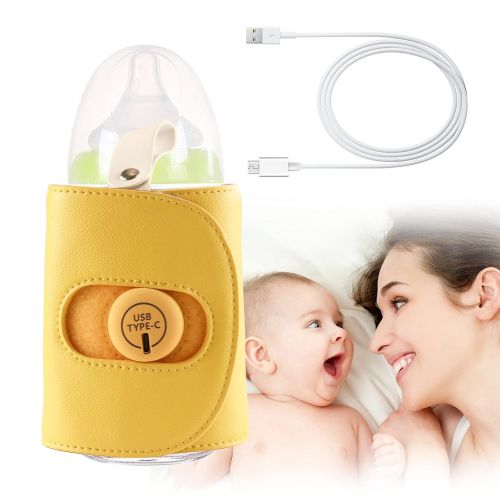  PADRAM Baby Bottle Warmer Baby?Brew?Bottle?Warmer for Breastmilk Portable USB Car Bottle Warmer for Night Feeding, Outside and in Car Milk Heating Keeper Maintain Ideal Temperature for Mi