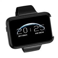 PADY-Mini Phone I5S 2G Smartwatch Phone 2.2 inch IPS Color Screen Dual Camera Modes 500mAh Battery Sleep Monitor Sedentary Reminder (Black)