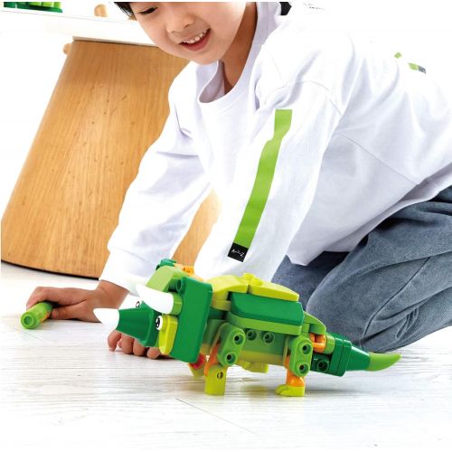  [아마존베스트]PAI TECHNOLOGY BOTZEES GO! Dinosaur Robot Toys, Building & Electric Remote Control Toys, Educational STEM Toys, Creative Building Kits, Learning Toys for Kids Ages 3+, Boys Toys, with RC Magic St