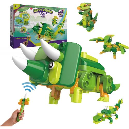  [아마존베스트]PAI TECHNOLOGY BOTZEES GO! Dinosaur Robot Toys, Building & Electric Remote Control Toys, Educational STEM Toys, Creative Building Kits, Learning Toys for Kids Ages 3+, Boys Toys, with RC Magic St