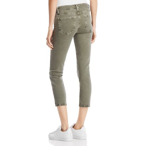  PAIGE Skyline Skinny Crop Jeans in Faded Laurel Green