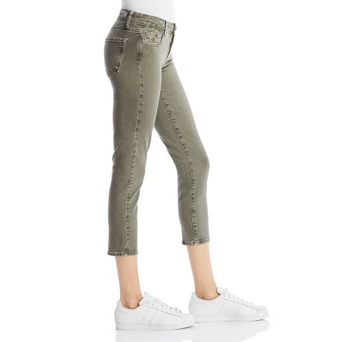  PAIGE Skyline Skinny Crop Jeans in Faded Laurel Green
