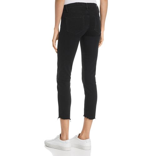  PAIGE Verdugo Ankle Skinny Jeans in Black Super Distressed - 100% Exclusive