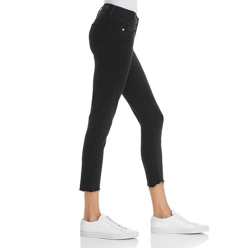  PAIGE Verdugo Ankle Skinny Jeans in Black Super Distressed - 100% Exclusive